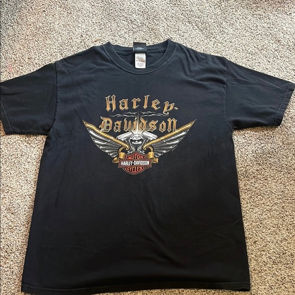 Harley-Davidson Other - Harley-Davidson Black Short Sleeve Tee with Classic Winged Design